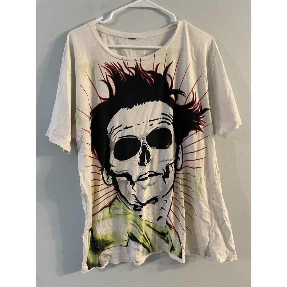 Vtg Vintage Single Stich Zombie Skeleton Halloween Mens Shirt Size M/L